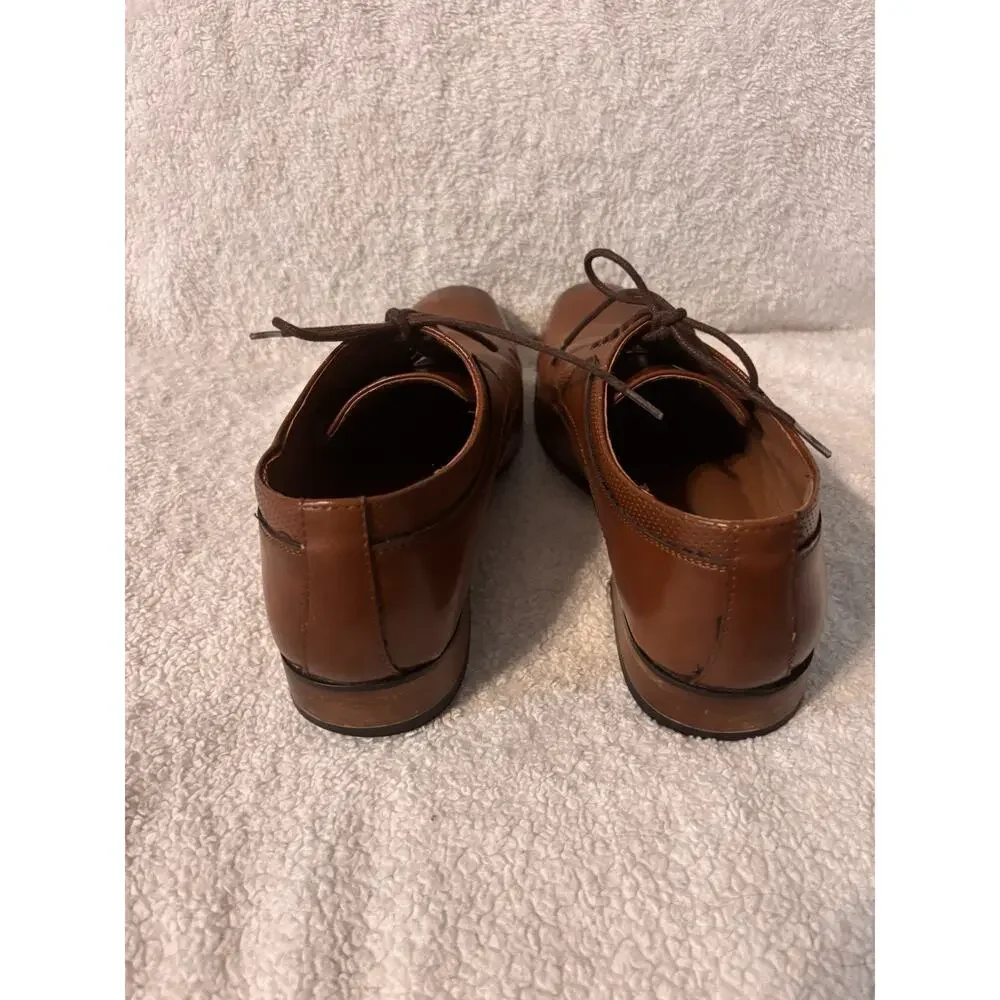GUESS GMSULLEN-R Mens 10.5M Cognac Brown Lace Up Derby‎ Dress Shoes